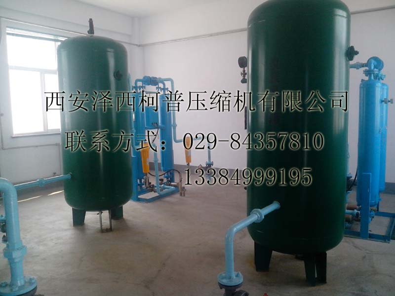 Gas storage in medium and high pressure air storage tanks
