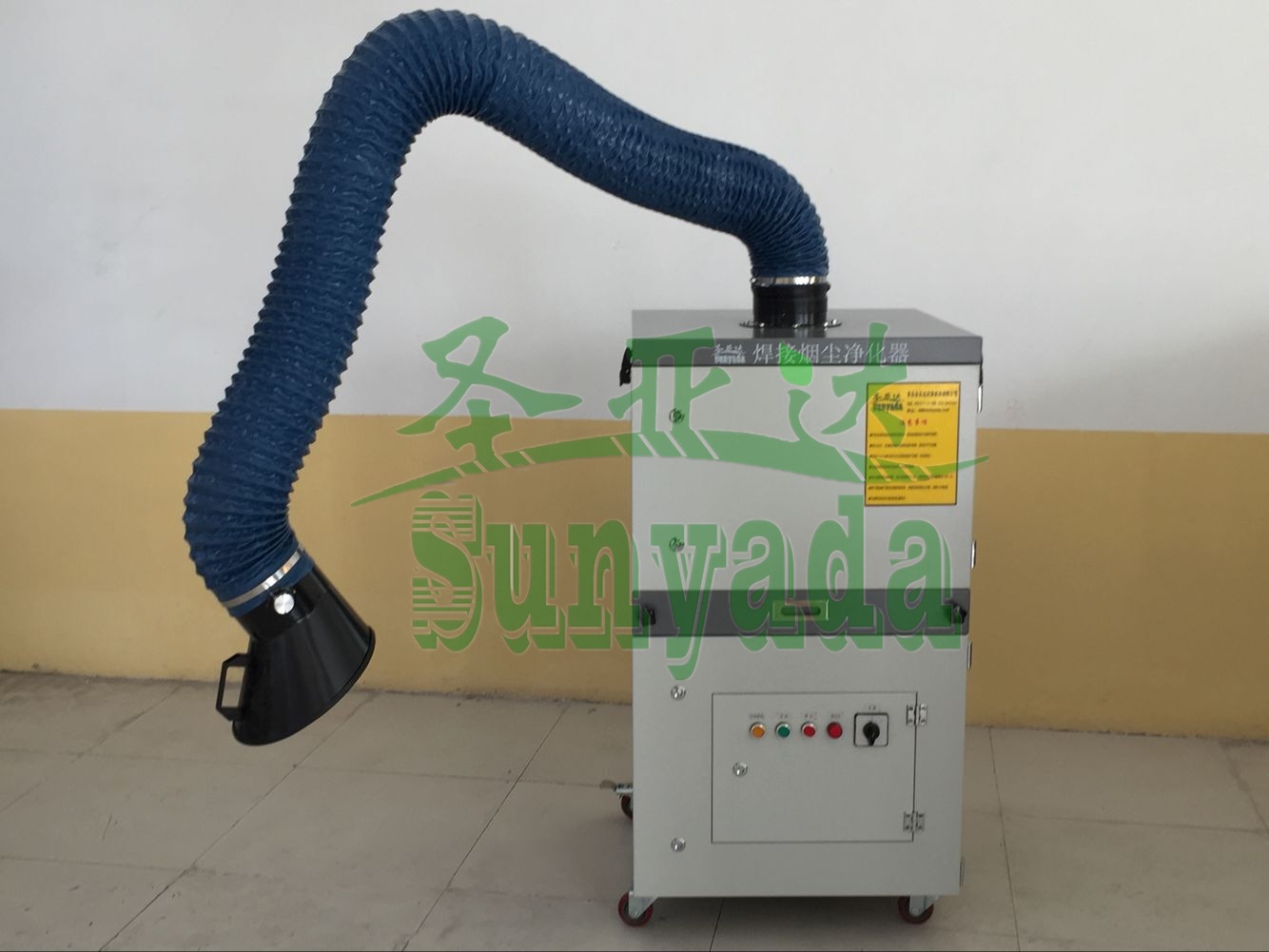 Double arm welding fume purifier, workshop welding fume treatment equipment