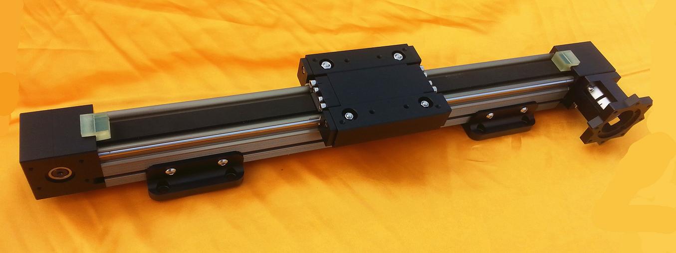 Aluminum wheel synchronous belt drive stepper servo linear guide