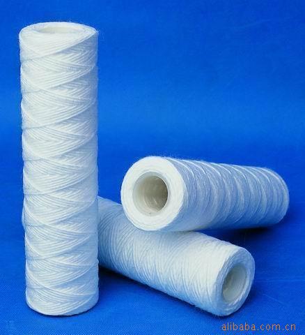 Electroplated cotton core, wire wound filter element