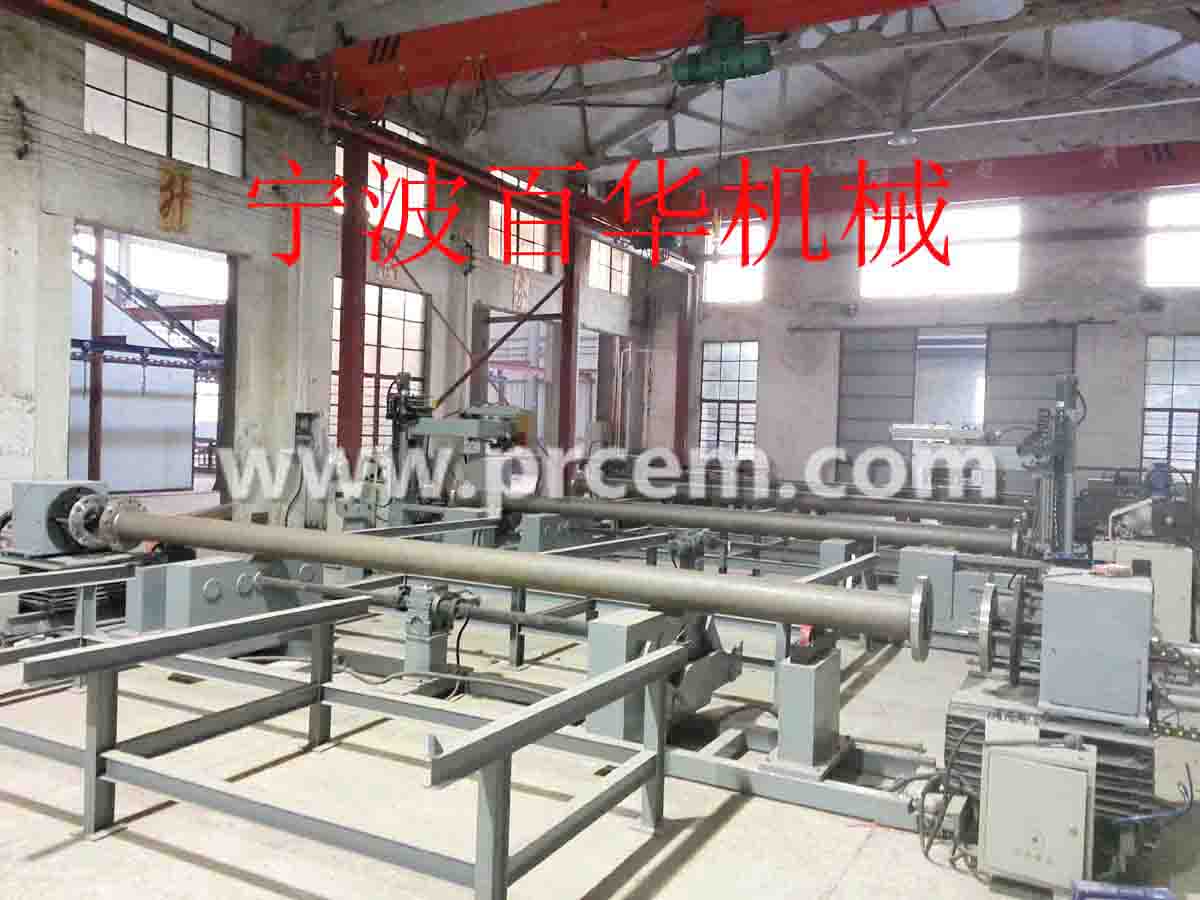 Small and medium diameter straight pipe flange group welding line factory