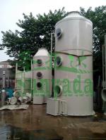 The water filled exhaust gas treatment device, gas mist spray tower of the original