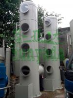 Water spray exhaust gas purification tower, exhaust purification column